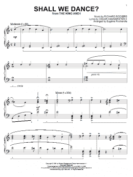 page one of Shall We Dance? (Piano Solo)