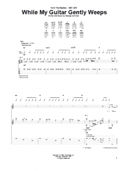 page one of While My Guitar Gently Weeps (Guitar Tab)