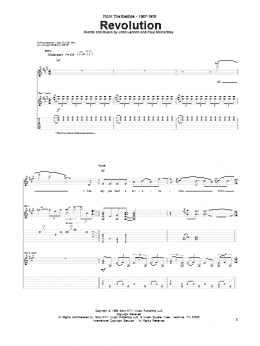 page one of Revolution (Guitar Tab)