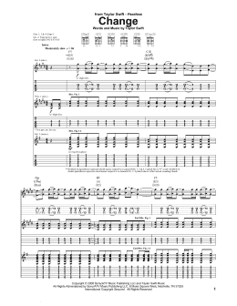 page one of Change (Guitar Tab)