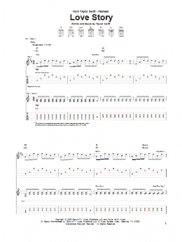 page one of Love Story (Guitar Tab)