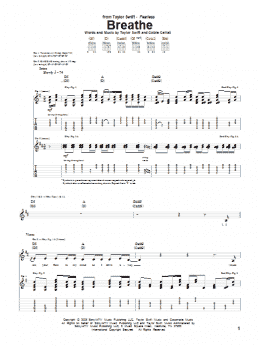 page one of Breathe (Guitar Tab)