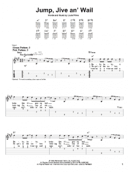 page one of Jump, Jive An' Wail (Easy Guitar Tab)