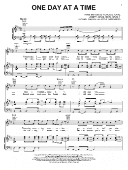 page one of One Day At A Time (Piano, Vocal & Guitar Chords (Right-Hand Melody))