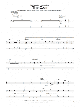 page one of The Czar (Bass Guitar Tab)