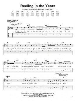 page one of Reeling In The Years (Easy Guitar Tab)