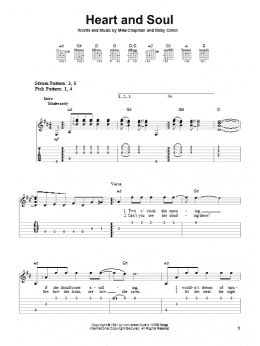 page one of Heart And Soul (Easy Guitar Tab)