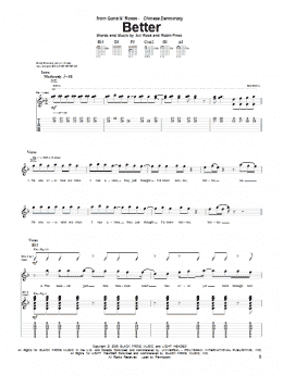 page one of Better (Guitar Tab)