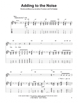 page one of Adding To The Noise (Guitar Tab (Single Guitar))