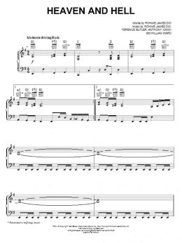 page one of Heaven And Hell (Piano, Vocal & Guitar Chords (Right-Hand Melody))