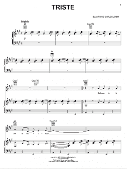 page one of Triste (Piano, Vocal & Guitar Chords (Right-Hand Melody))