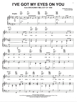 page one of I've Got My Eyes On You (Piano, Vocal & Guitar Chords (Right-Hand Melody))