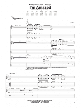 page one of I'm Amazed (Guitar Tab)