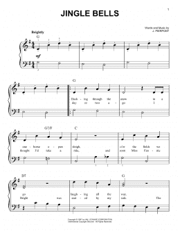 page one of Jingle Bells (Very Easy Piano)