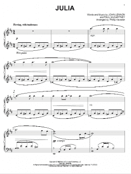 page one of Julia (arr. Phillip Keveren) (Piano Solo)