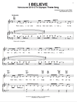 page one of I Believe (Piano, Vocal & Guitar Chords (Right-Hand Melody))