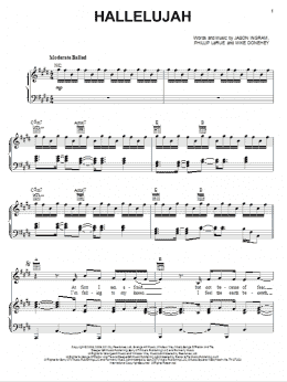 page one of Hallelujah (Piano, Vocal & Guitar Chords (Right-Hand Melody))