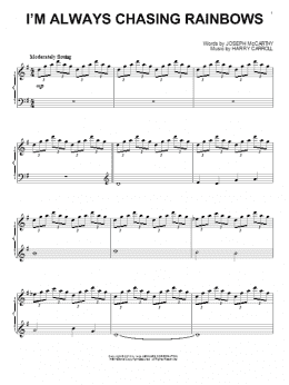 page one of I'm Always Chasing Rainbows (Piano Solo)