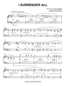 page one of I Surrender All (arr. Phillip Keveren) (Piano Solo)