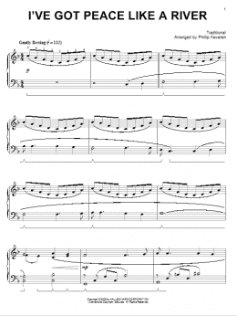 page one of I've Got Peace Like A River (arr. Phillip Keveren) (Piano Solo)