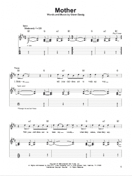 page one of Mother (Guitar Tab (Single Guitar))