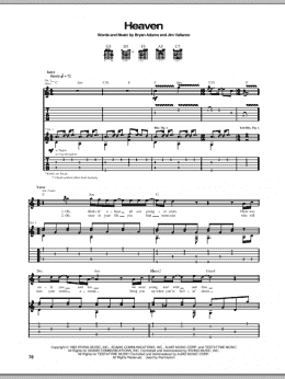 page one of Heaven (Guitar Tab)