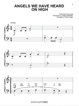 page one of Angels We Have Heard On High (arr. Phillip Keveren) (Beginning Piano Solo)