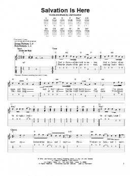 page one of Salvation Is Here (Easy Guitar Tab)