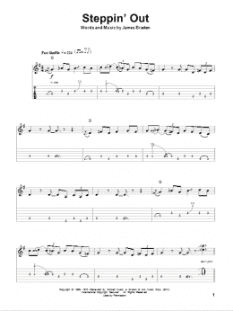 page one of Steppin' Out (Guitar Tab (Single Guitar))