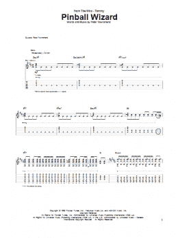 page one of Pinball Wizard (Guitar Tab)