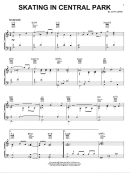 page one of Skating In Central Park (Piano, Vocal & Guitar Chords (Right-Hand Melody))