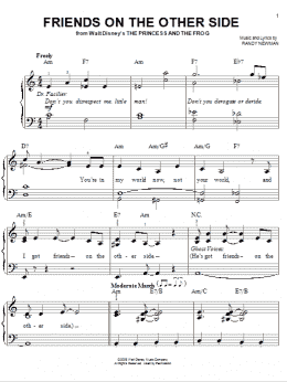 page one of Friends On The Other Side (Easy Piano)