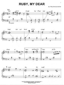 page one of Ruby, My Dear (Piano Solo)