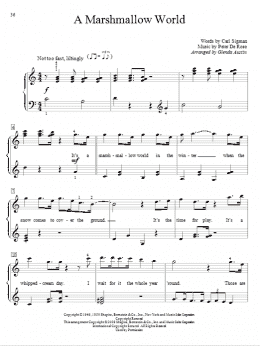 page one of A Marshmallow World (Educational Piano)