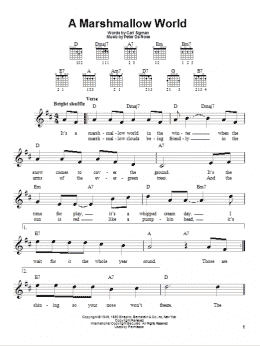 page one of A Marshmallow World (Easy Guitar)