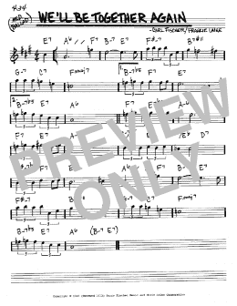 page one of We'll Be Together Again (Real Book – Melody & Chords – Eb Instruments)