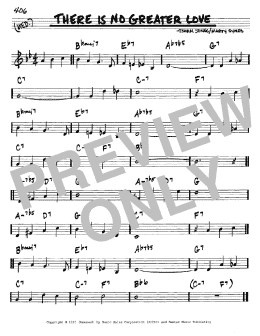 page one of There Is No Greater Love (Real Book – Melody & Chords – C Instruments)