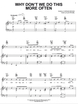 page one of Why Don't We Do This More Often (Piano, Vocal & Guitar Chords (Right-Hand Melody))