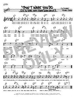 page one of 'Tain't What You Do (It's The Way That Cha Do It) (Real Book – Melody, Lyrics & Chords)