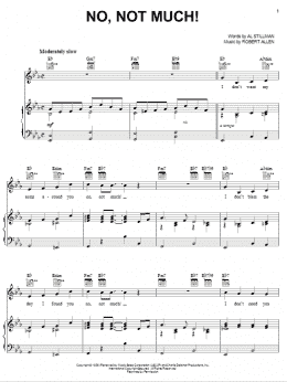 page one of No, Not Much! (Piano, Vocal & Guitar Chords (Right-Hand Melody))