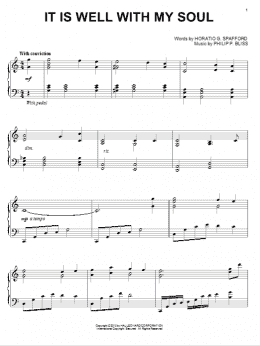 page one of It Is Well With My Soul (Piano Solo)