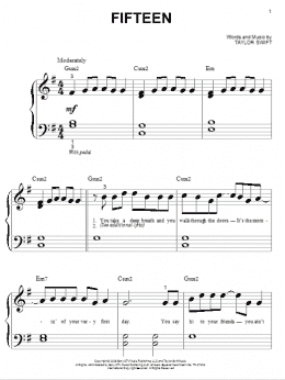 page one of Fifteen (Big Note Piano)