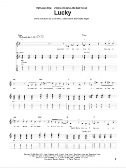 page one of Lucky (Guitar Tab)