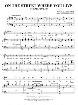 page one of On The Street Where You Live (Piano & Vocal)