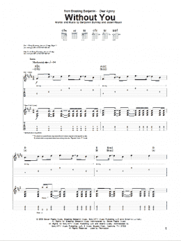 page one of Without You (Guitar Tab)