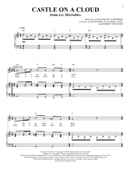 page one of Castle On A Cloud (Piano, Vocal & Guitar Chords (Right-Hand Melody))