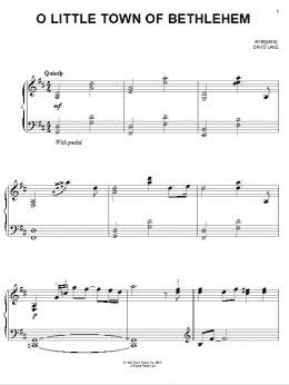 page one of O Little Town Of Bethlehem (Easy Piano)