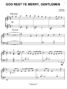 page one of God Rest Ye Merry, Gentlemen (Easy Piano)