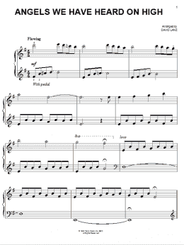 page one of Angels We Have Heard On High (Easy Piano)