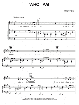 page one of Who I Am (Piano, Vocal & Guitar Chords (Right-Hand Melody))